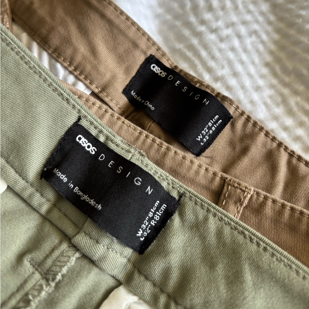 ASOS Basic Neutrals Slim Tailored Chino Pants - Picture 8 of 8